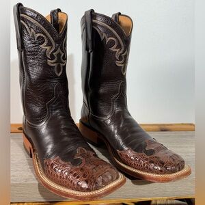 Logan Boot Co. Men’s Anderson Bean Exotic Cowboy Boots Size 8.5 B Made In USA